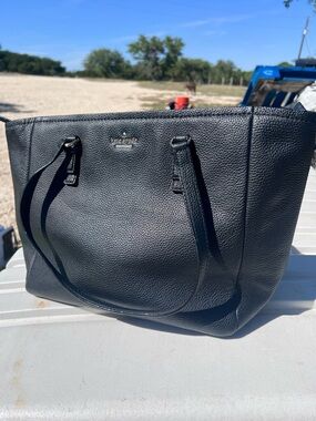 Kate Spade Jackson Street Black Pebbled Leather Tote Bag